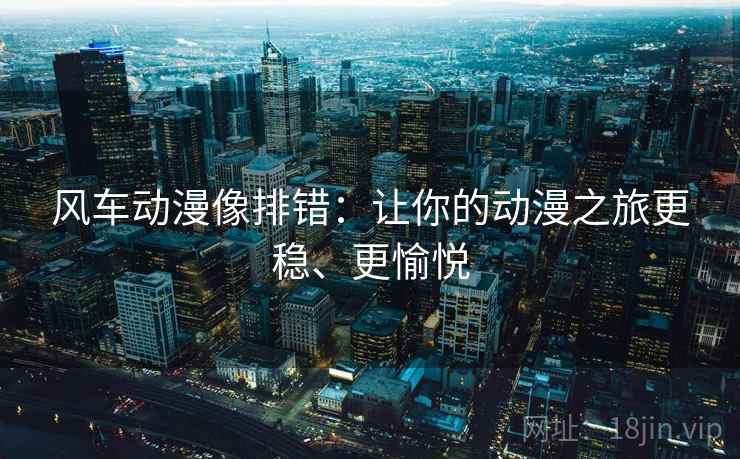 风车动漫像排错：让你的动漫之旅更稳、更愉悦